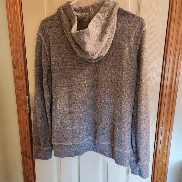 Unisex American Eagle Outfitters hooded Henley w/pouch grey 1/4 button xs - Picture 5 of 7